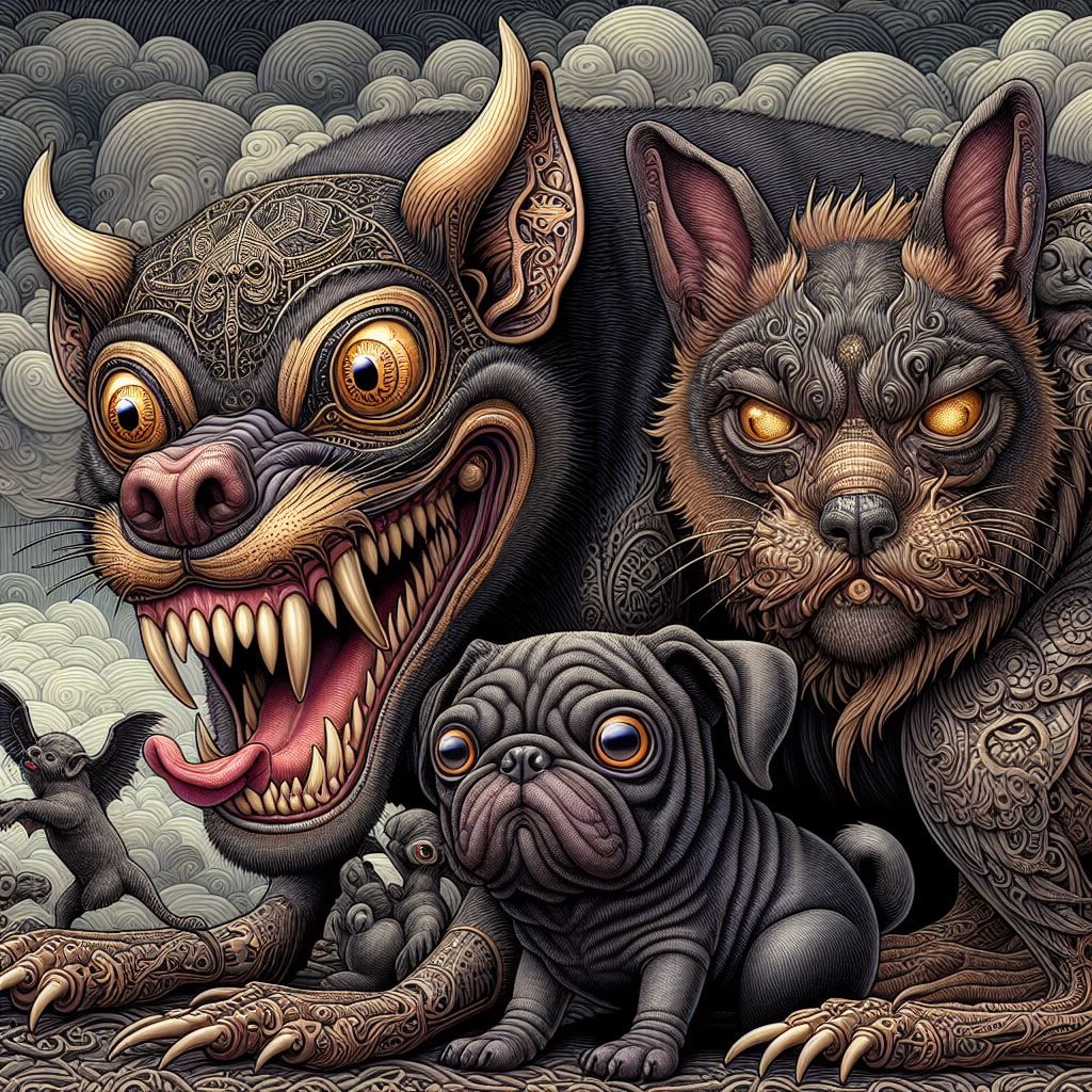 Tasmangaroo pug pup. Giger'd