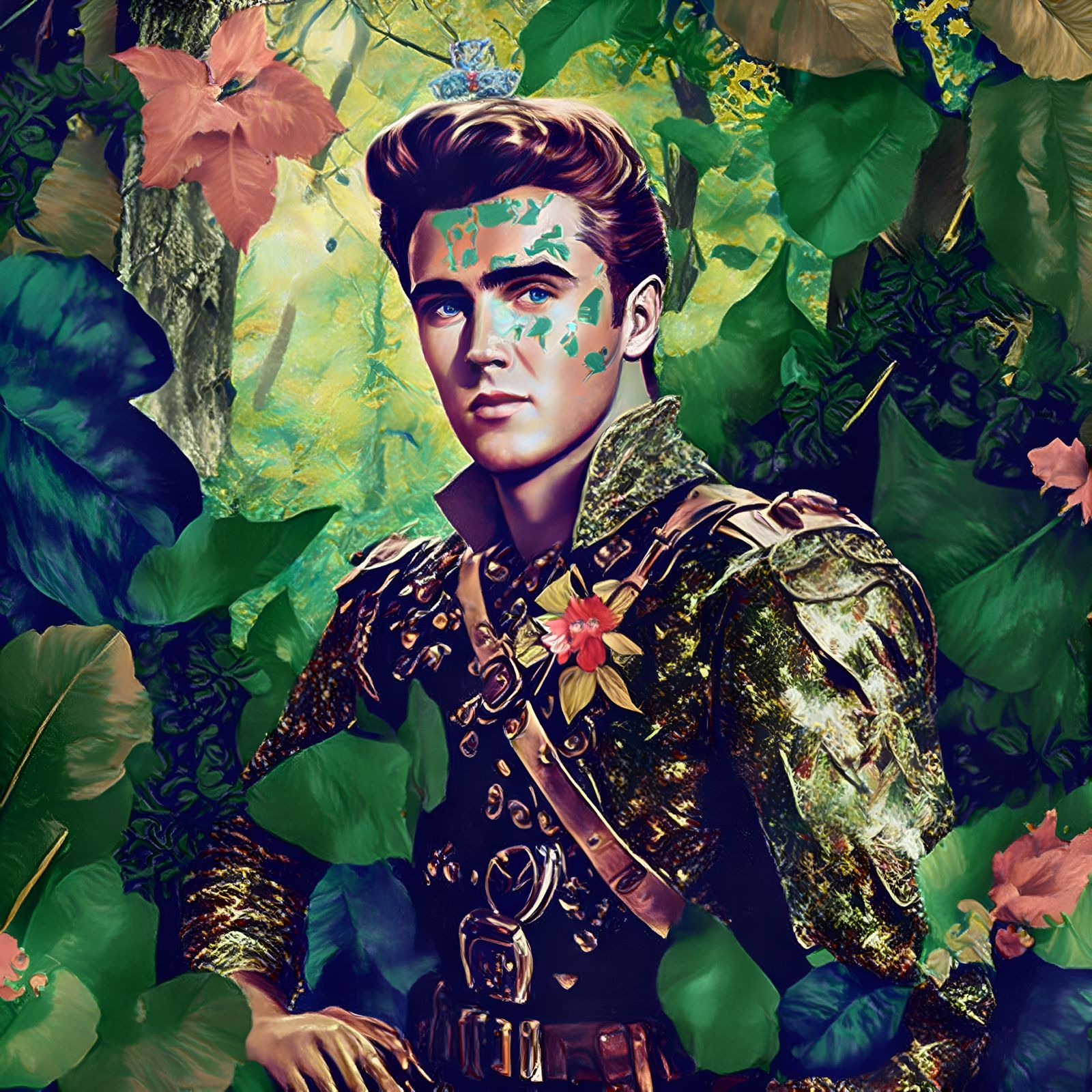 Midjourney: Elvish Presley, A Portrait
