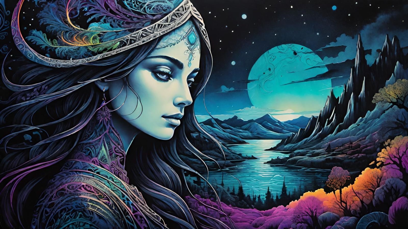 Zentangle between light and darkness Hyperdetailed.8K.