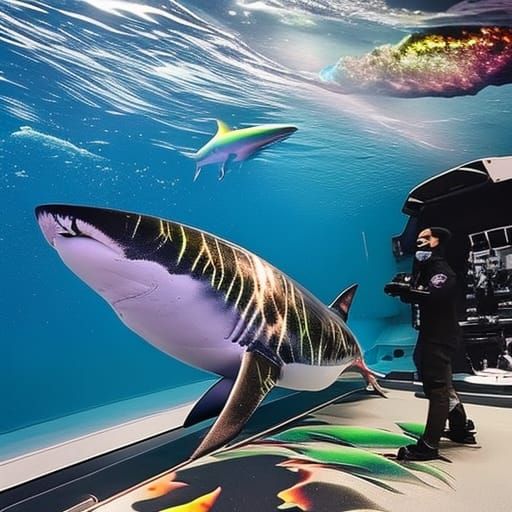 3D Holographic 👽 Photosynthetic Tattoo,  Shark and Lava Pat...