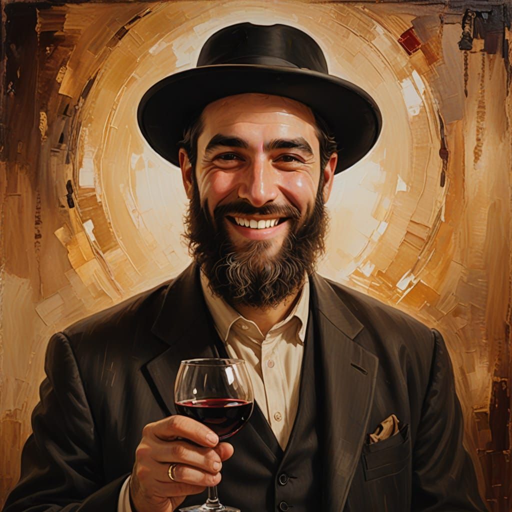 Warm Portrait of an Orthodox Jewish Man with a Gentle Smile