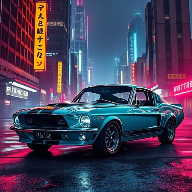 TURQUOISE 1967 FORD MUSTANG SHELBY GT500.