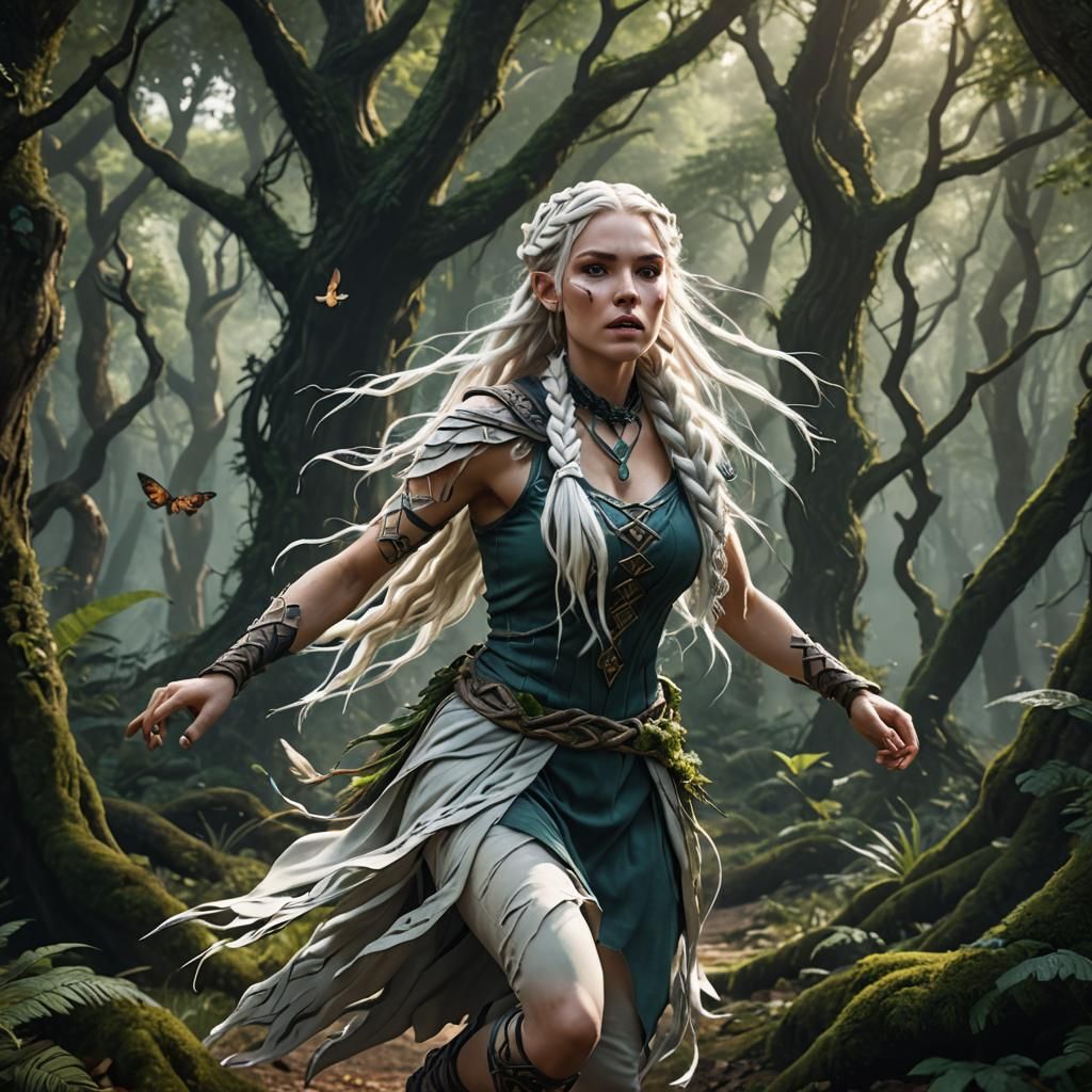 Running in the forest