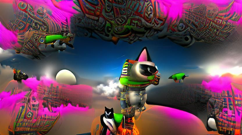 Fantasy cat rocketship ride - AI Generated Artwork - NightCafe Creator