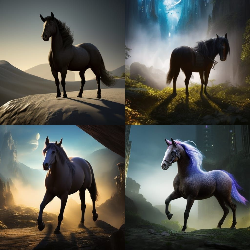 Horses AI Generated Artwork NightCafe Creator