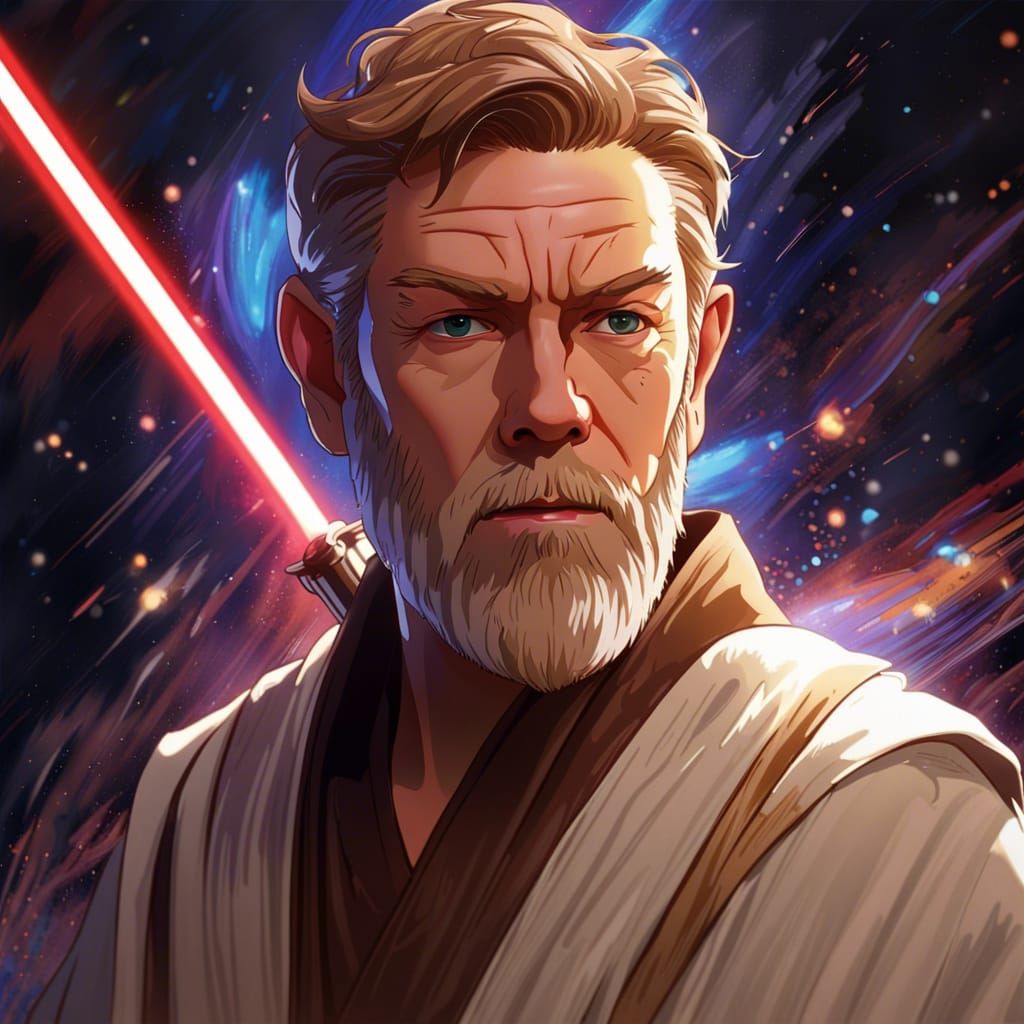 Obi Wan From The Movie Star Wars - AI Generated Artwork - NightCafe Creator