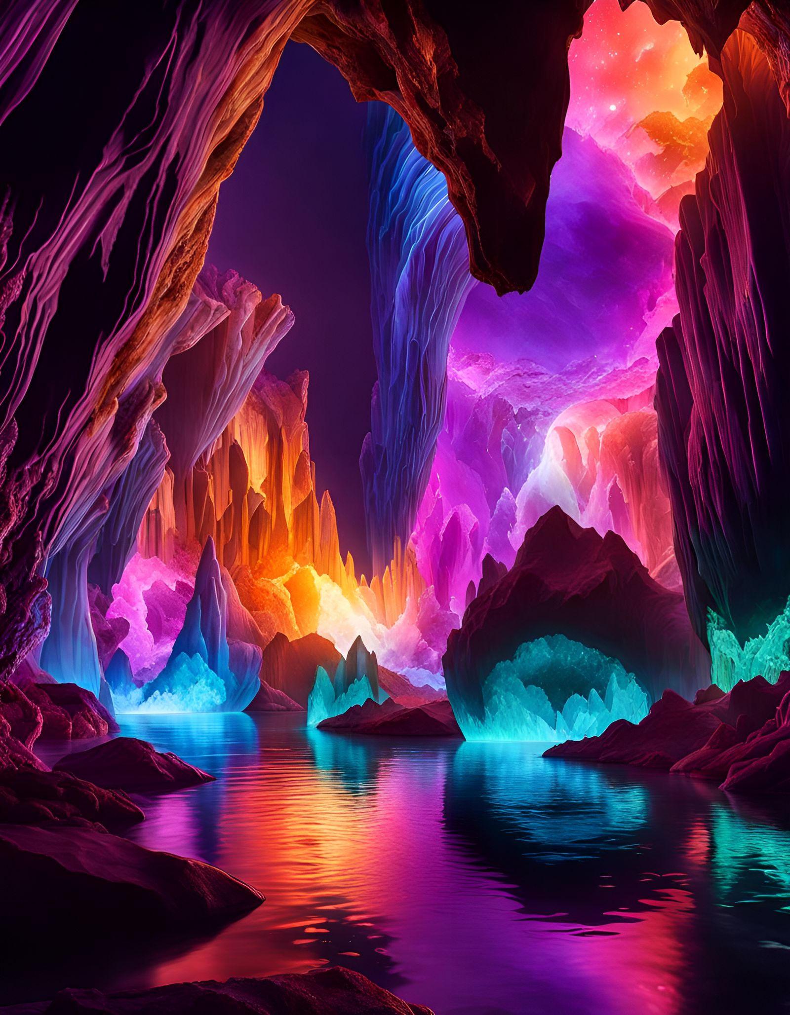 The Magic of Crystal Cavern  by @Art of Art