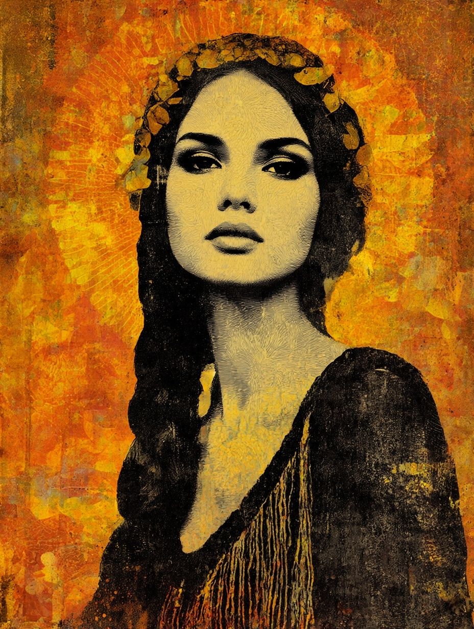 Messy neon chalk portrait