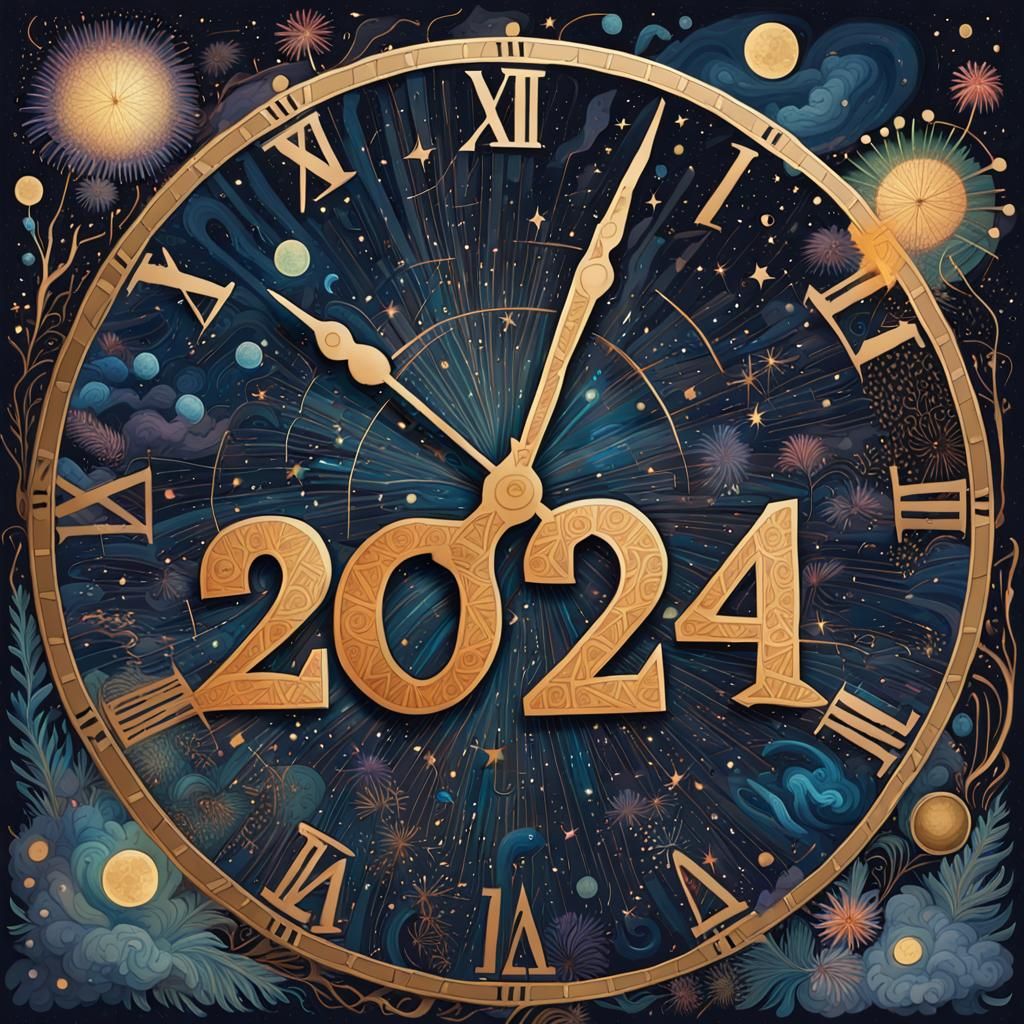 2024, countdown to midnight AI Generated Artwork NightCafe Creator