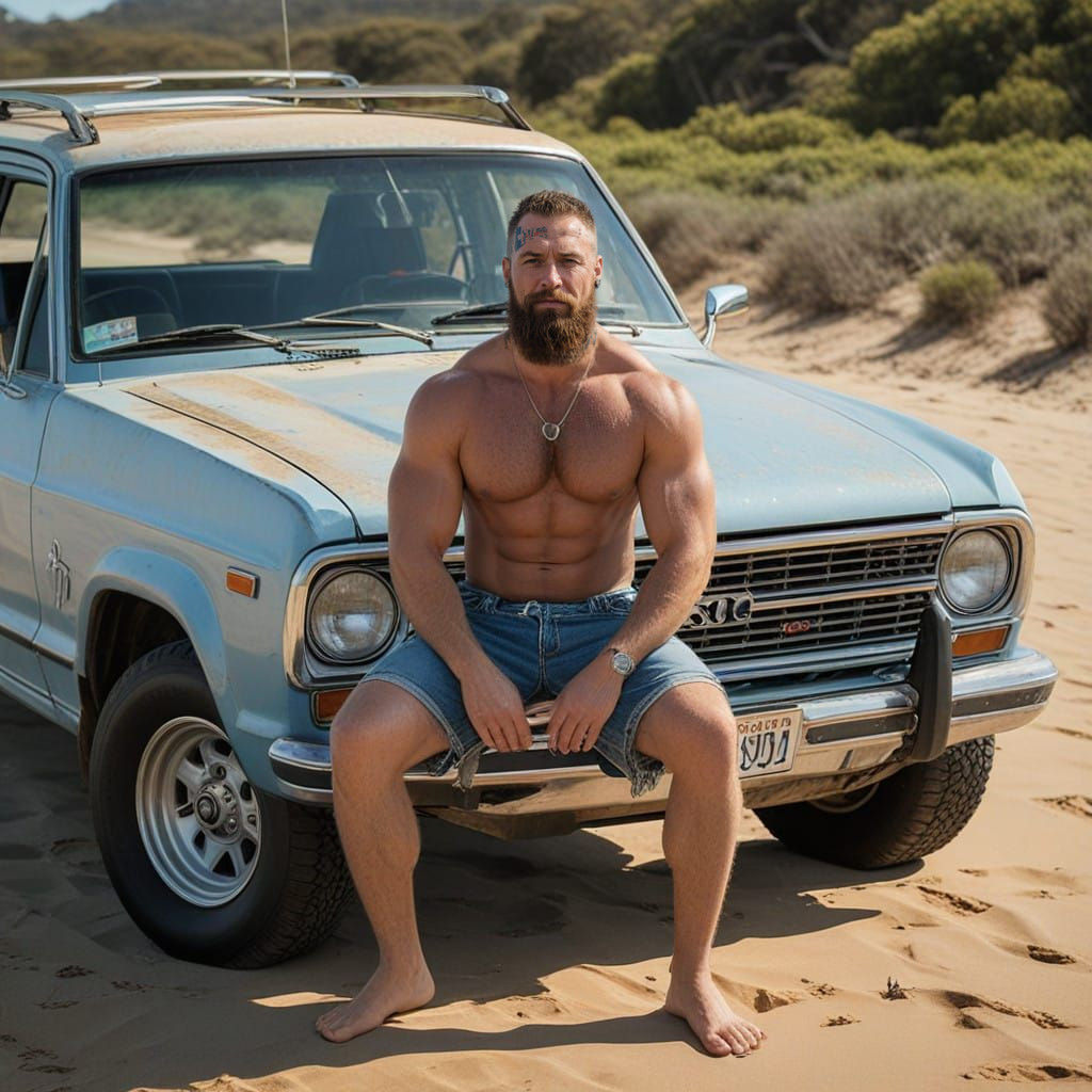 Bodybuilder Chilling Out