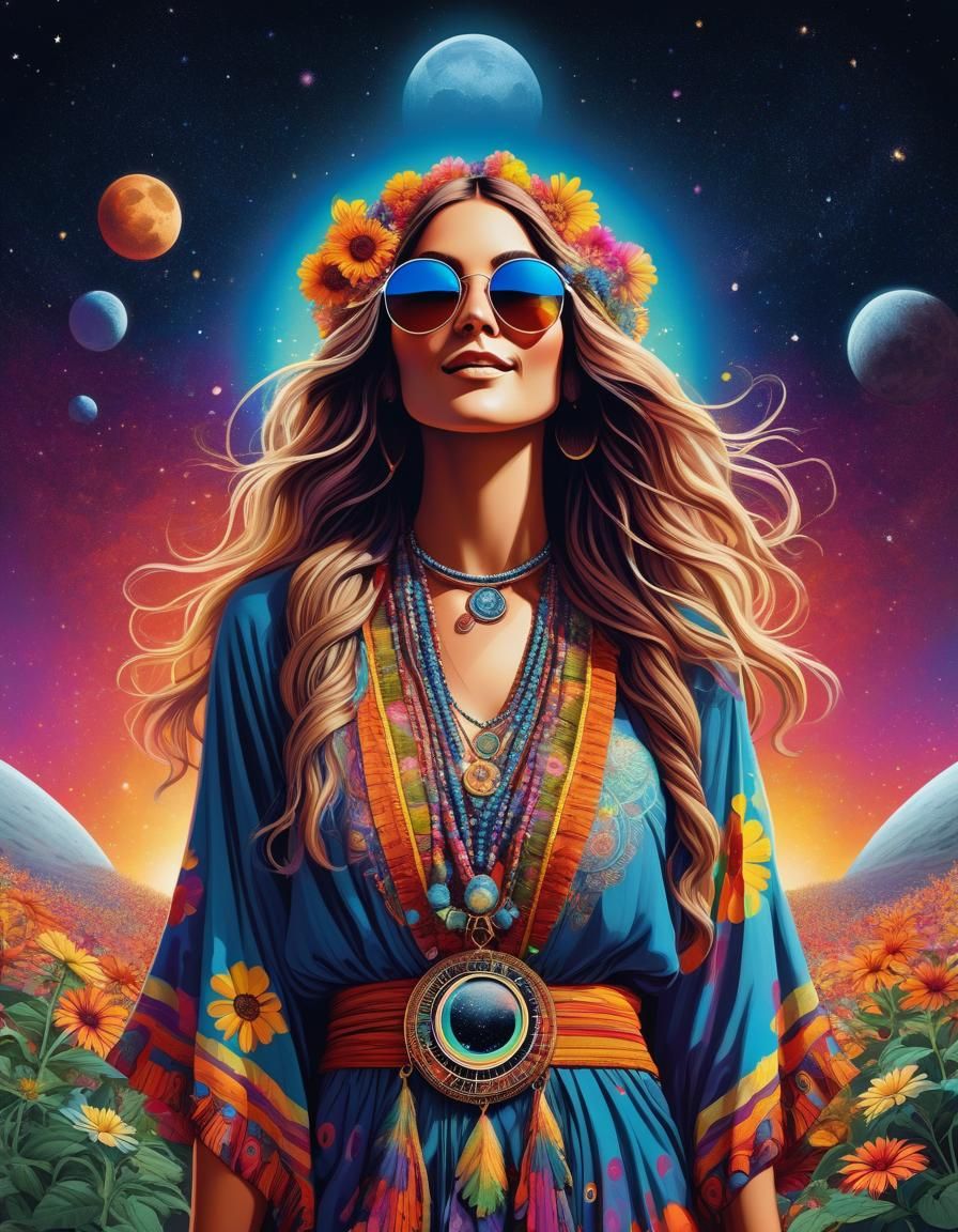 Hippie Space Landing  by @Keeg