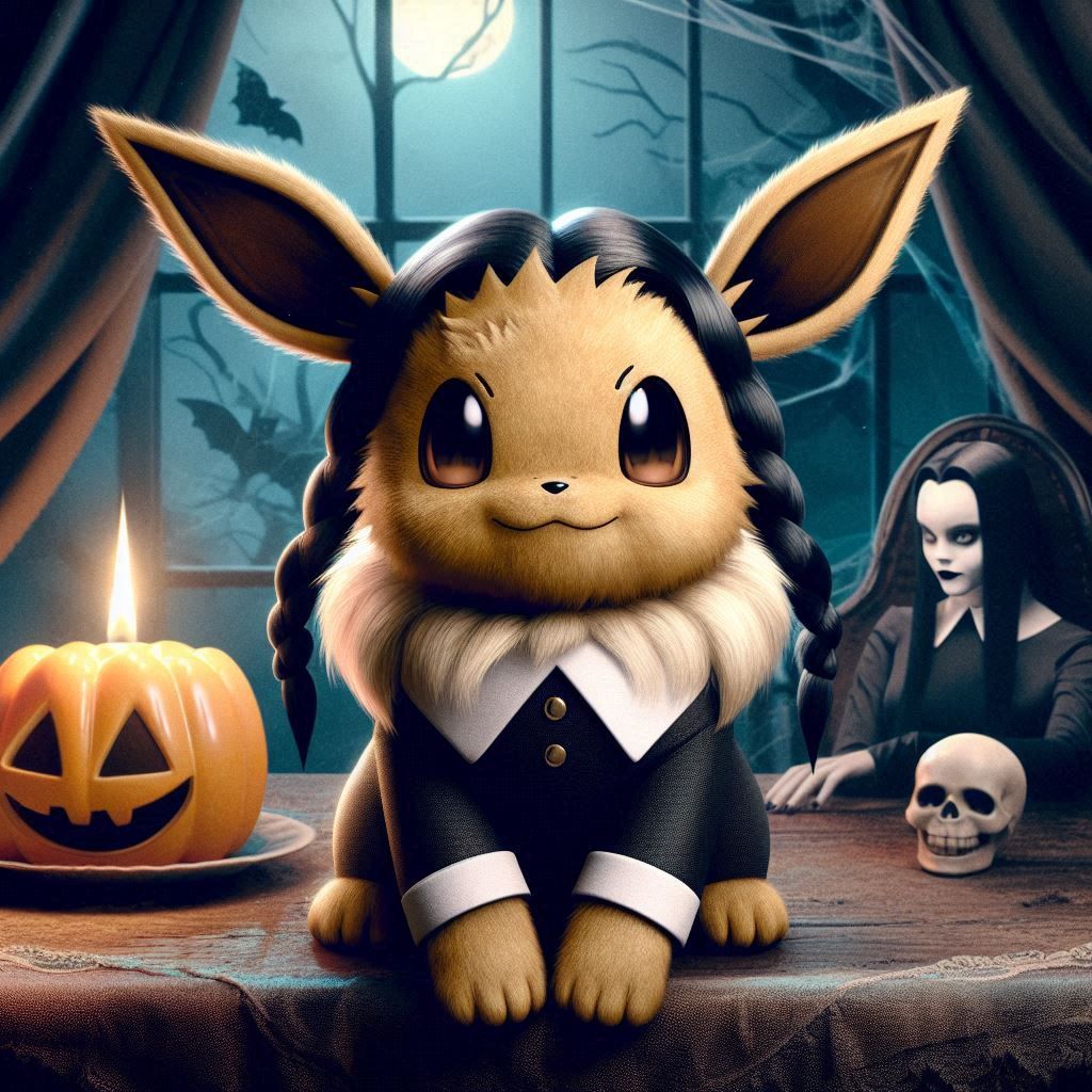 Eevee as Wednesday Addams