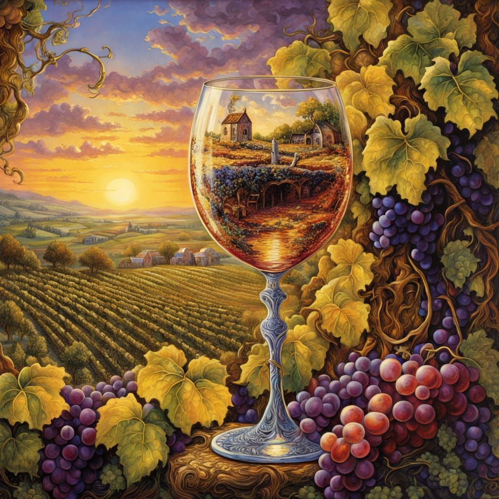 Vineyard in a glass  by @Gokiburi