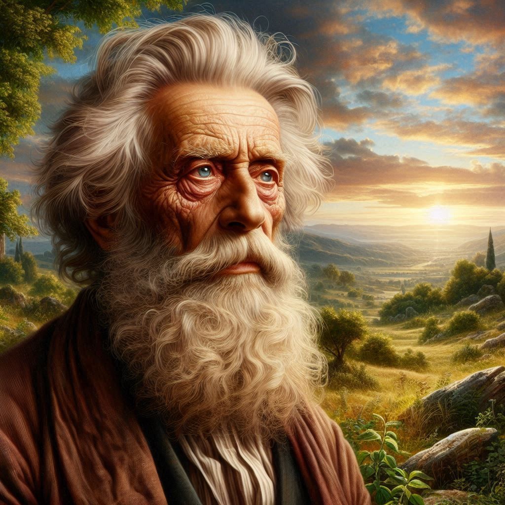 portrait old man 1850