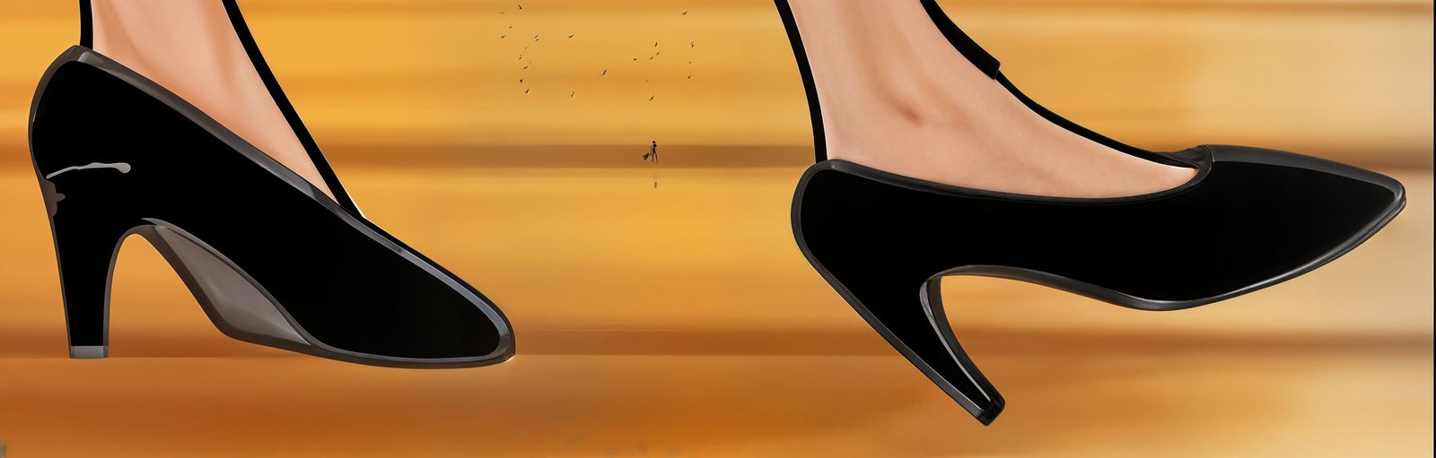 Sylvia Marpole's Black Heeled Shoes
