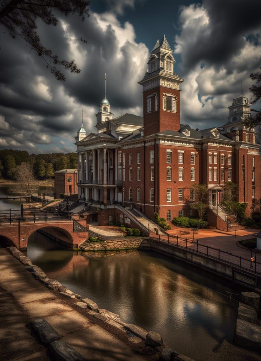 Quantico Virginia, City, intricately detailed, color contrast, HD, High Resolution AI