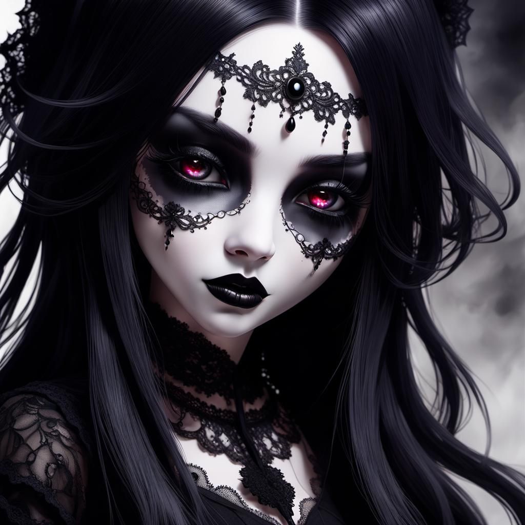 Gothic Girl - AI Generated Artwork - NightCafe Creator