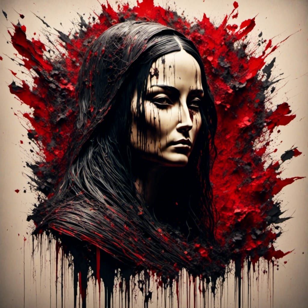 Mona Lisa <lora:Woodsplash:1.0> punk it <lora:Midnight Vibra...