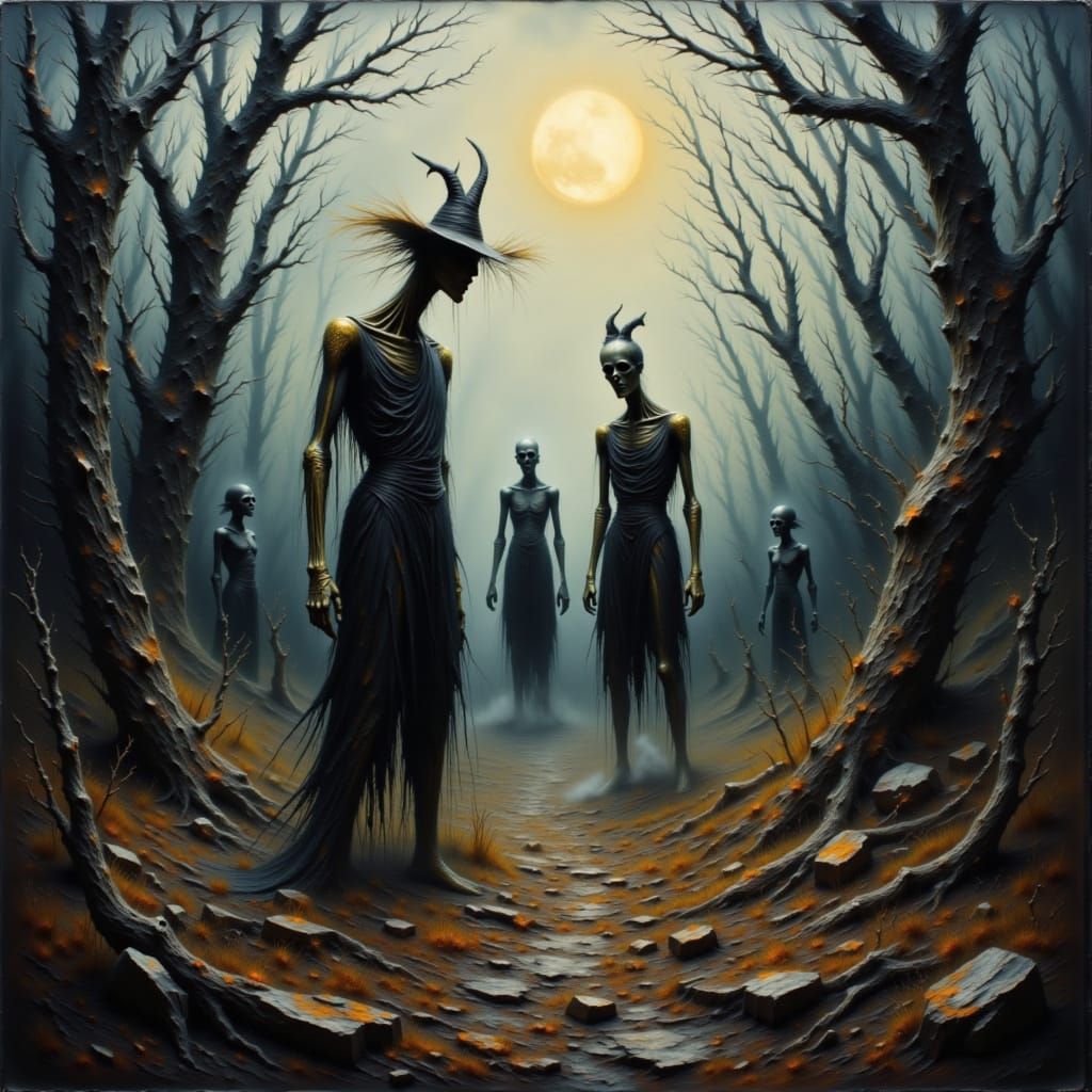 <lora:Gothic Halloween 1-1:1.0> Zombie figures rising from an old graveyard