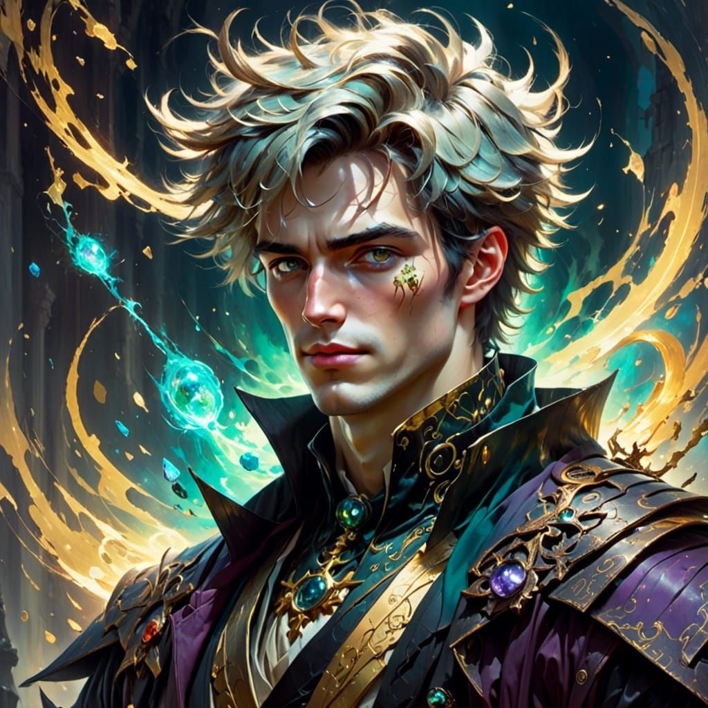 Handsome Male Warlock - Ai Generated Artwork - Nightcafe Creator