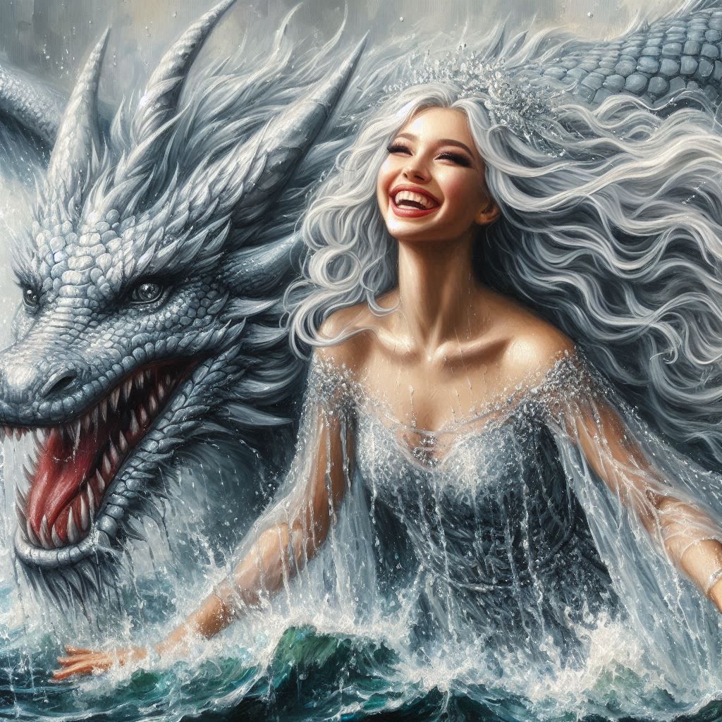 the sea goddess and her serpent