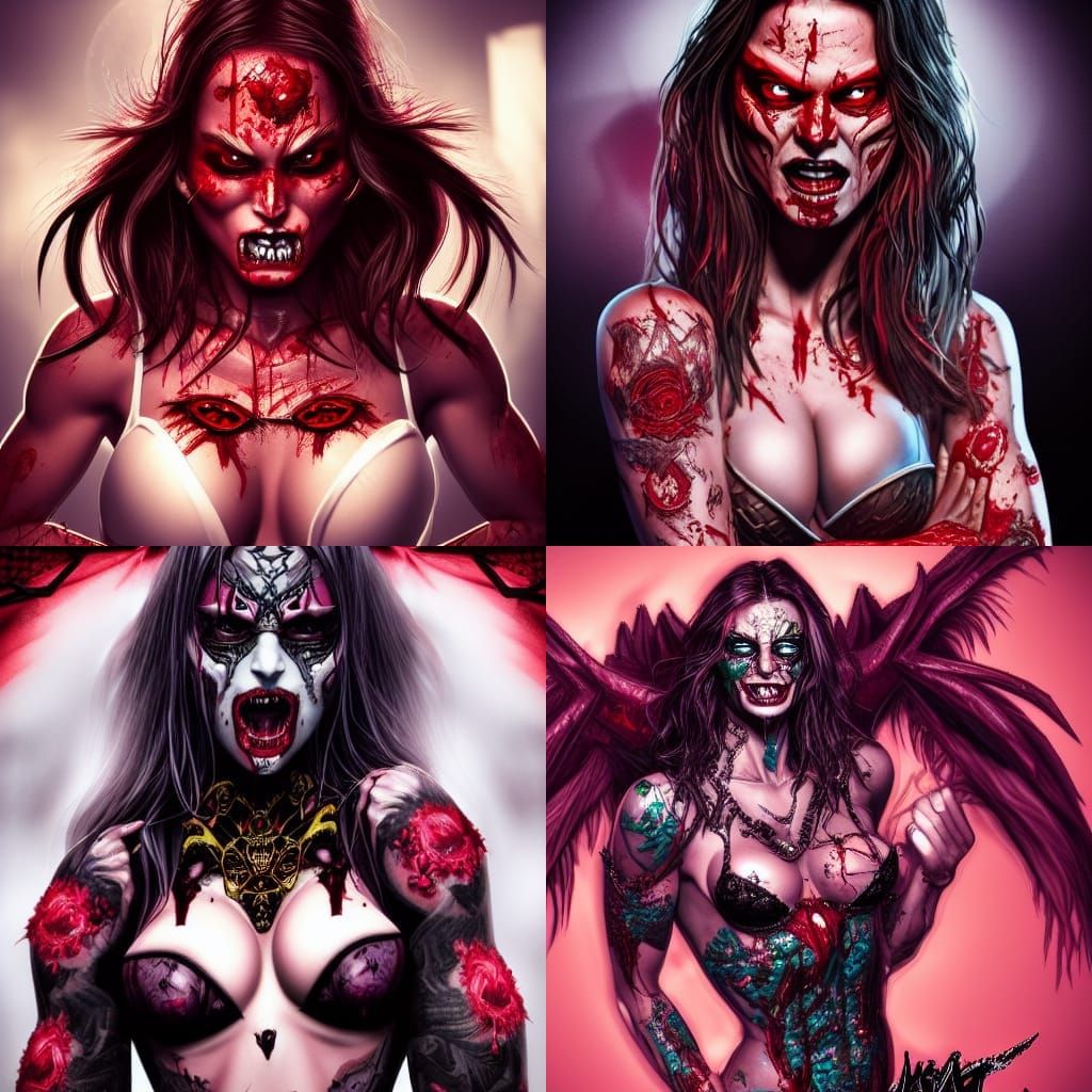 Victoria Secret models as Super comic book Villains, evil sm...