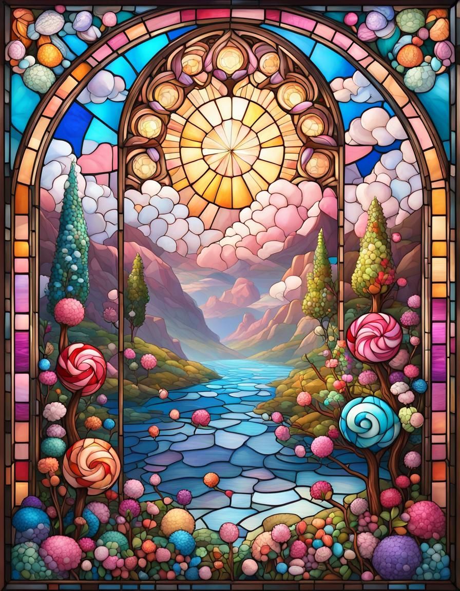 Stained glass Candy Land   by @Ken Wood