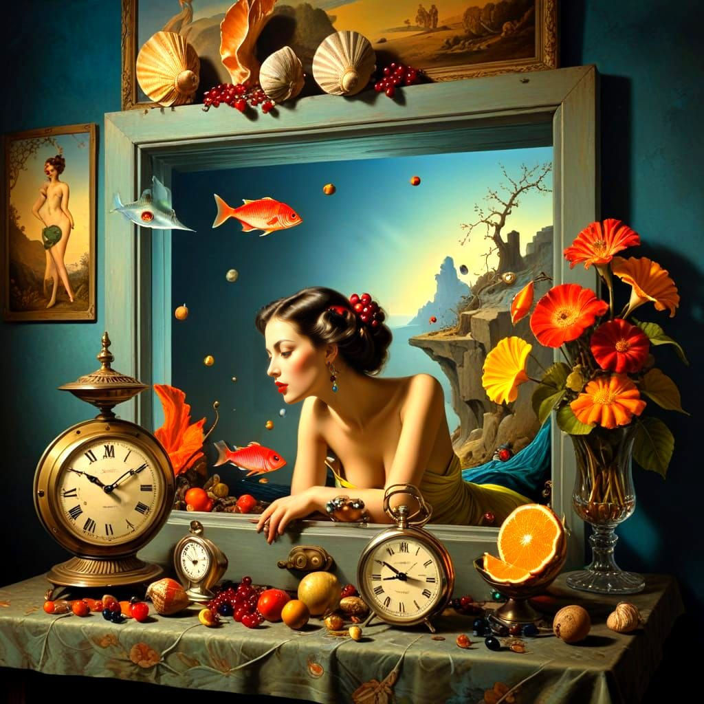 Surrealistic Masterpiece in Vibrant Colors