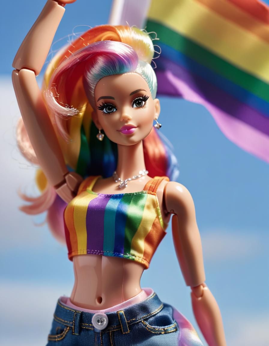 Pride Parade Barbie - AI Generated Artwork - NightCafe Creator