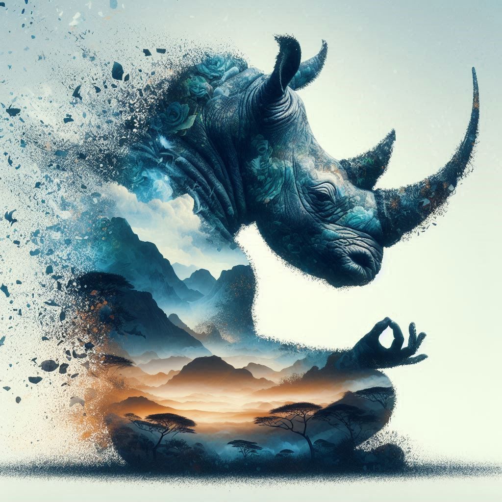 double exposure beautiful fantasy DALL-E 3 portrait landscap...