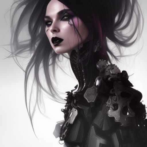 Gothic high fashion couture