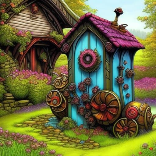The Cute Blue Outhouse?