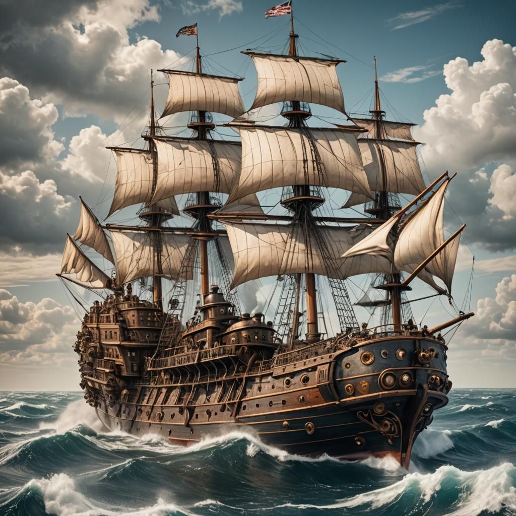 Steampunk Sailing Ship