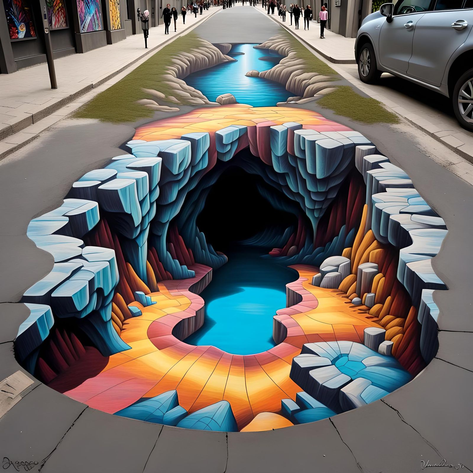 Street chalk art  by @Darken