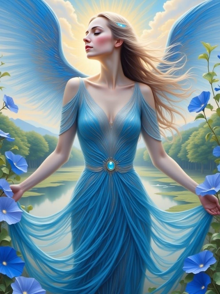 Fae woman of the bird flock 