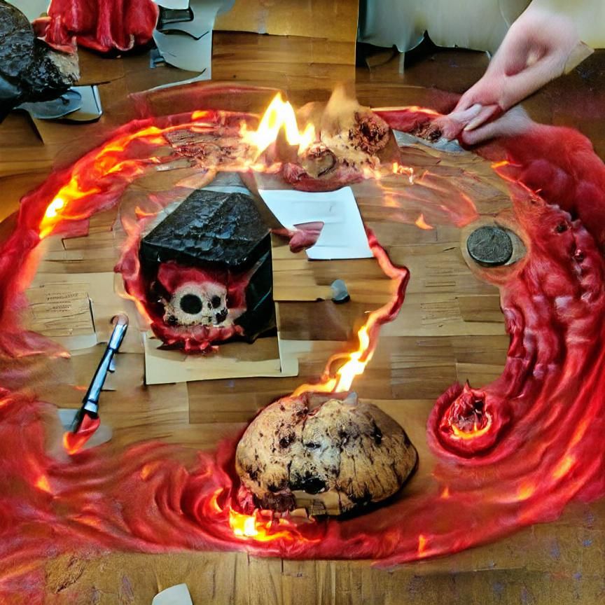 Burning the necronomicon to seal its evil away