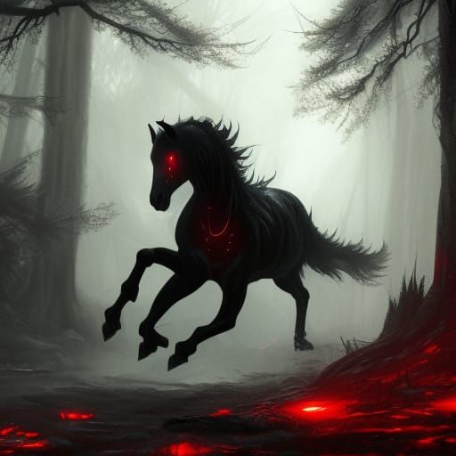 Demon Horse - AI Generated Artwork - NightCafe Creator