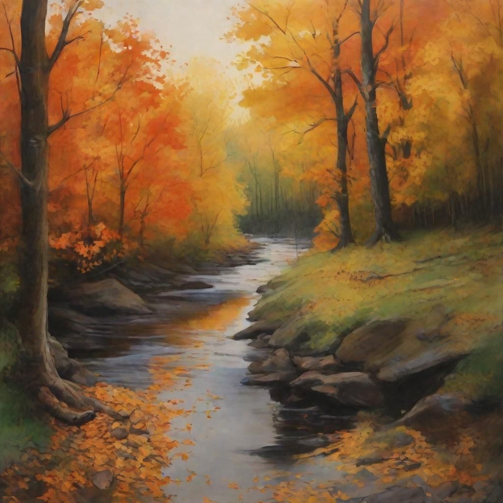 Full screen image Brom kehoe shyamalan gurney fall path next to a creek