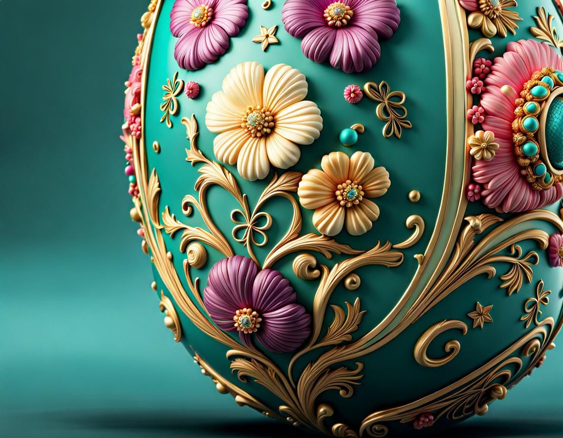fantastically decorated easter egg