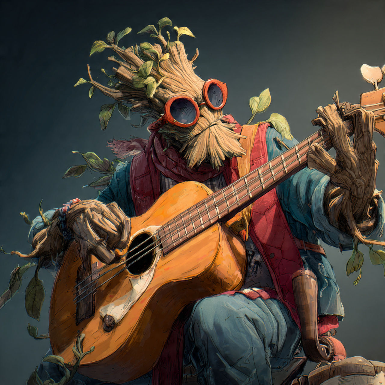 Bass Playing Treant
