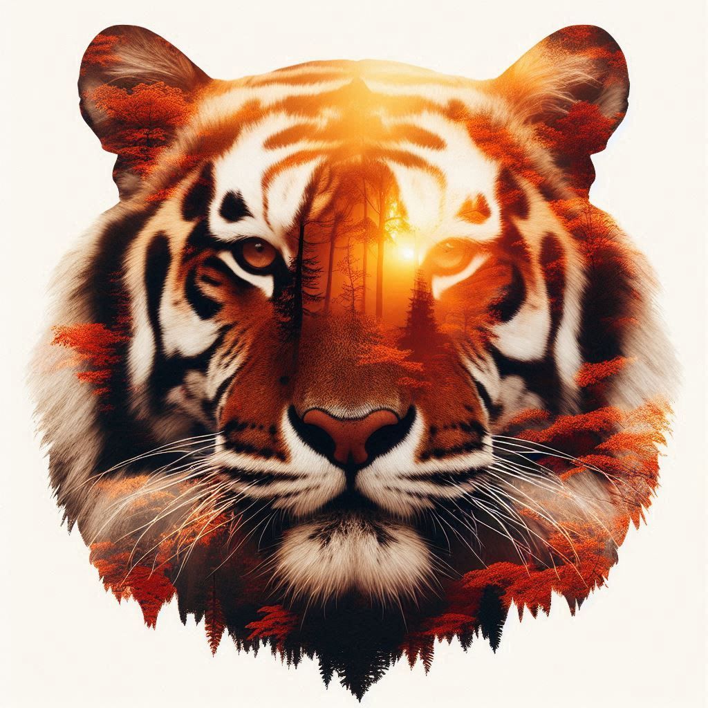 double exposure beautiful fantasy portrait landscape..