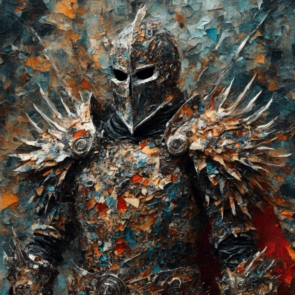 <lora:Supa Collage:1.0> a Scary sinister undead knight 