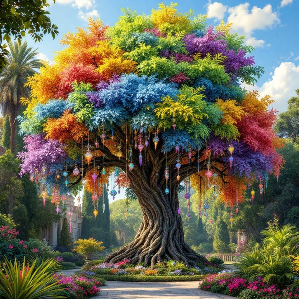 The Monk of Colors enjoyed strolling through the new botanical gardens. - Start Image 2