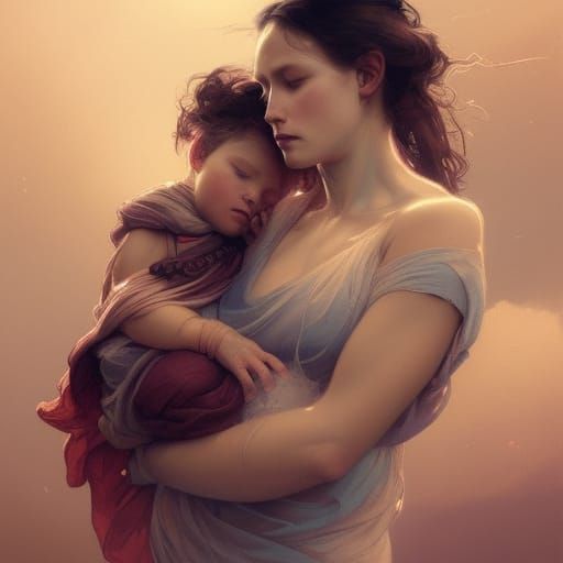 mom and baby