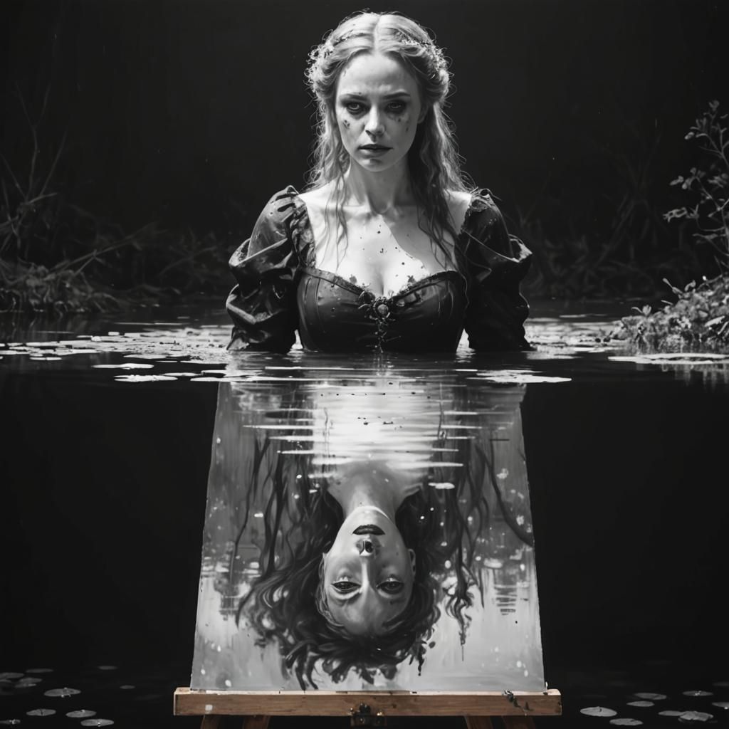 Ophelia confronts Hamlet's demons. In a pond. Recursion with...