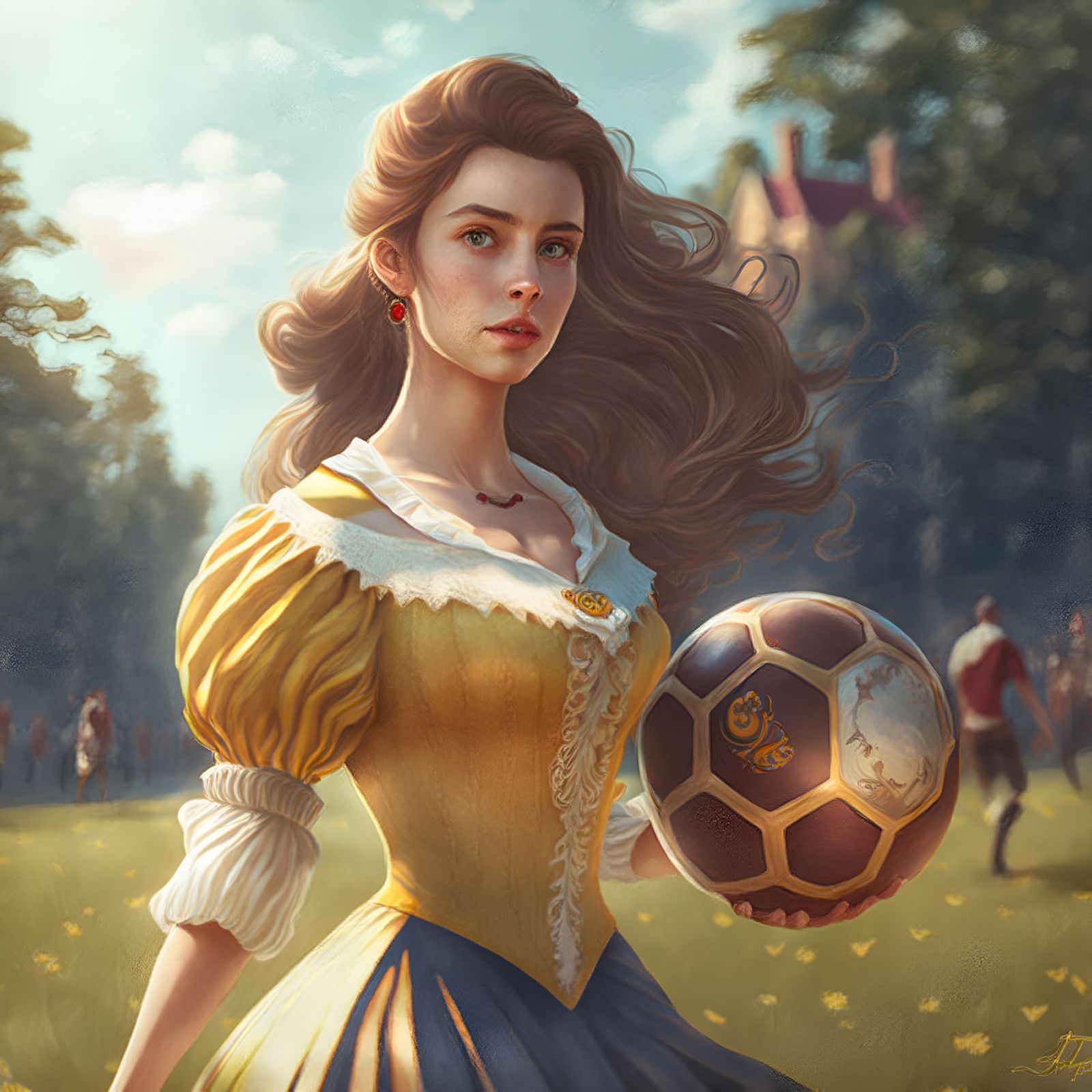 Daily Midjourney Princess Sports: Soccerbelle