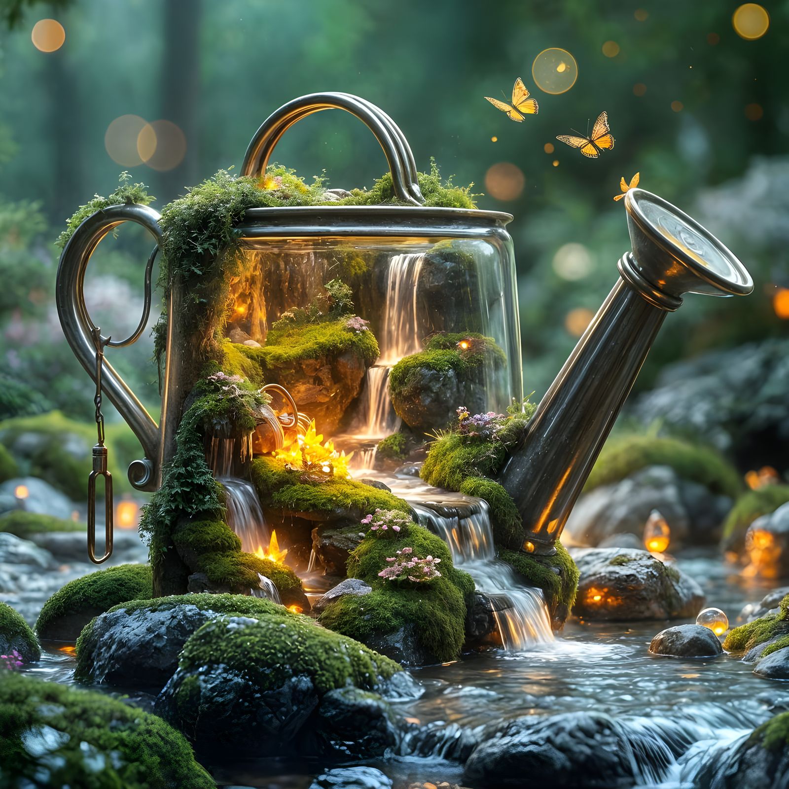 Água que flui, vida que se cria… direto do bico da imaginação! 💦✨🌸  by @Layane