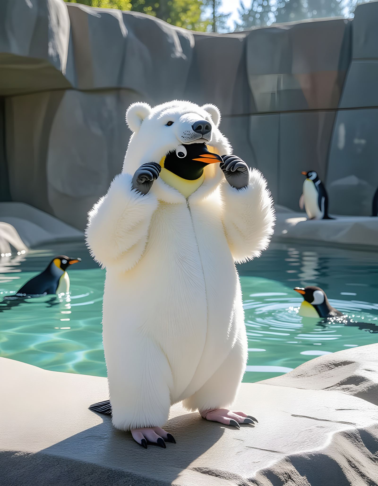 Penguin as a polar bear  by @Latro