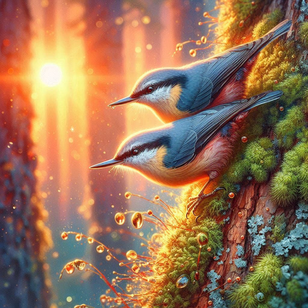 Red Breasted Nuthatch pair