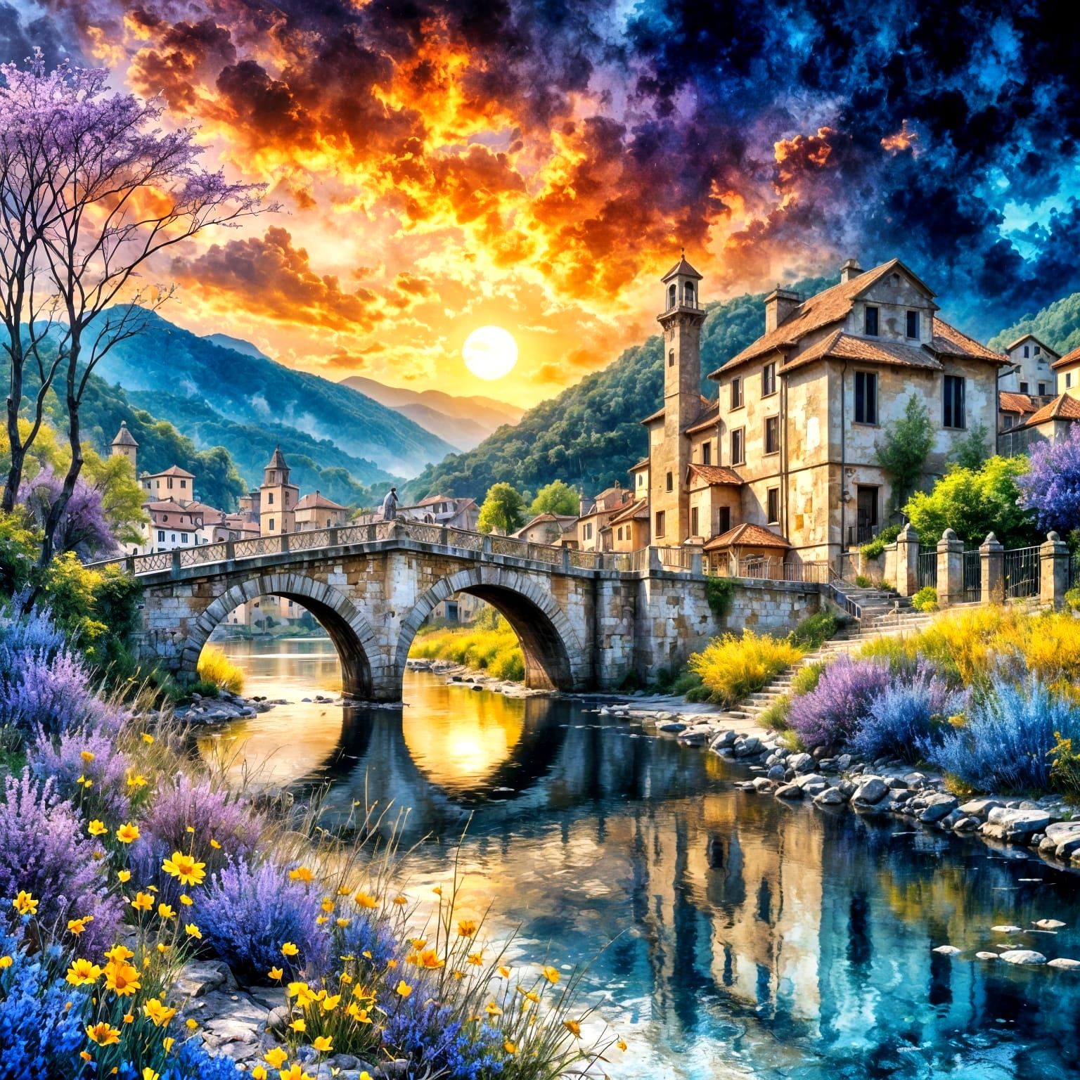 A bridge over quiet water  by @Sherkhal